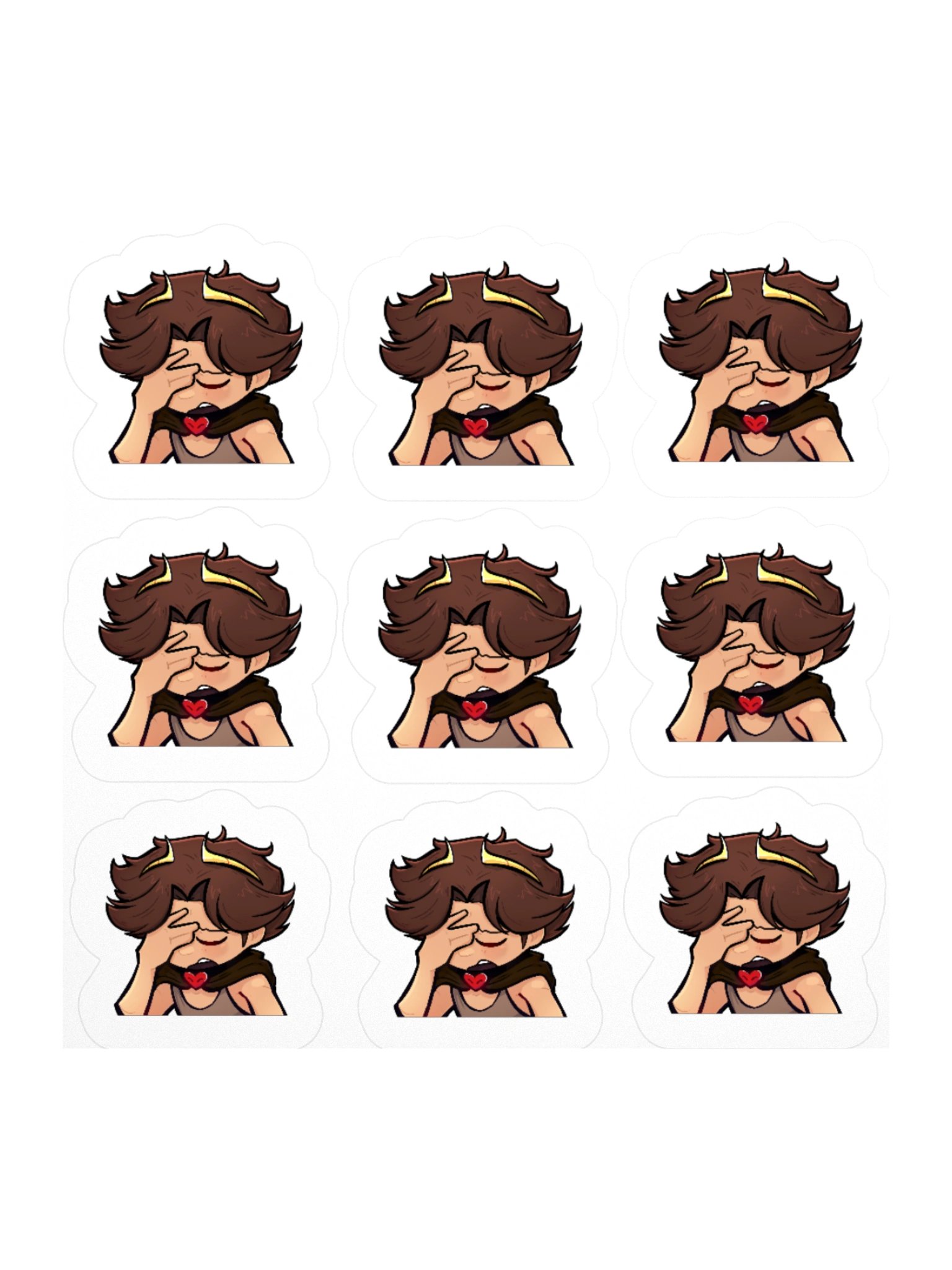 Nukeri Emote Sticker Set - 9x Facepalm product image (2)
