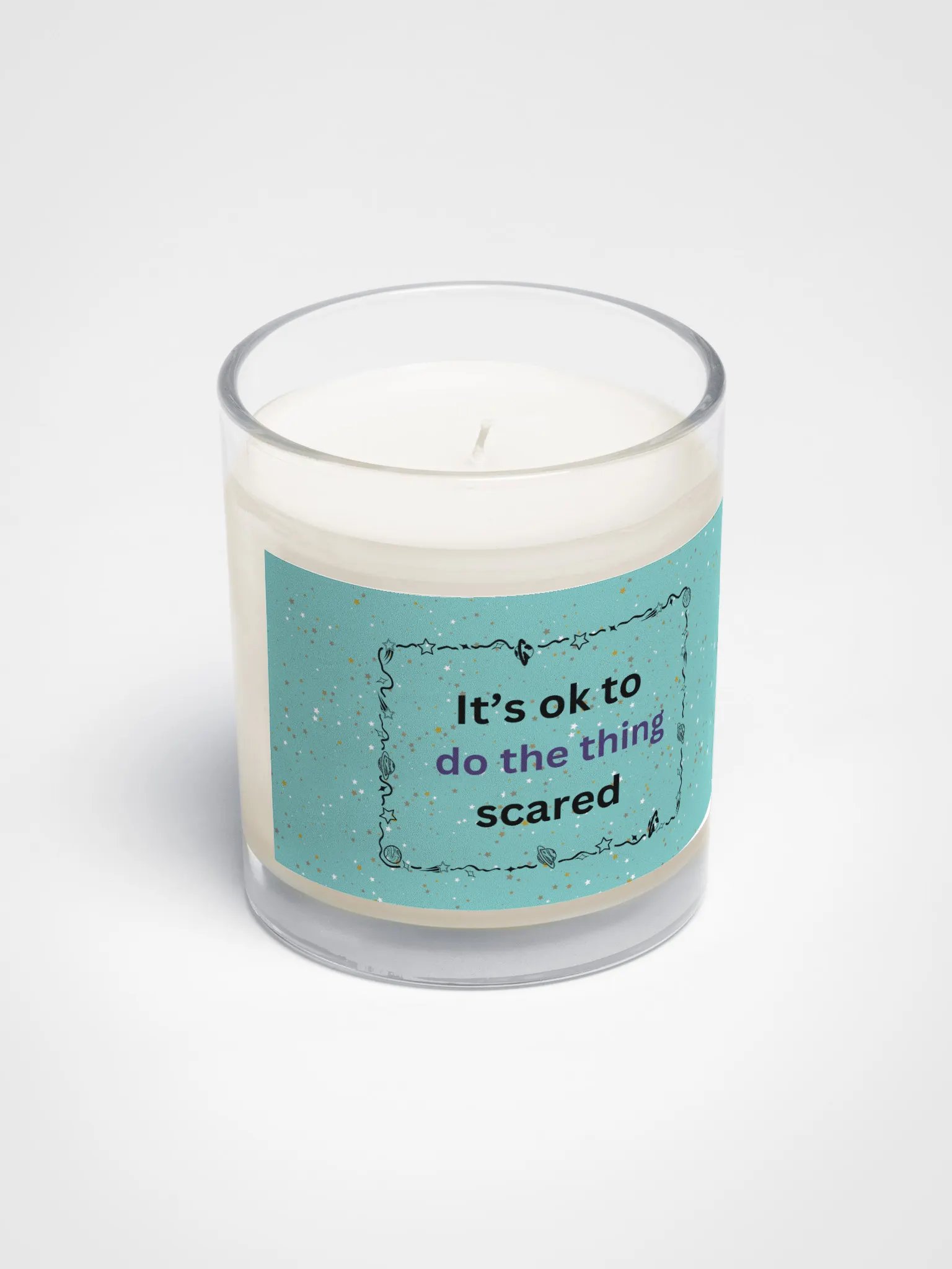 It's ok to do the thing Scared - Space candle product image (2)