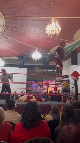 For context, yes this is me doing a backflip onto Santa a week before Christmas..... I guess the holidays are now cancelled 🙃...