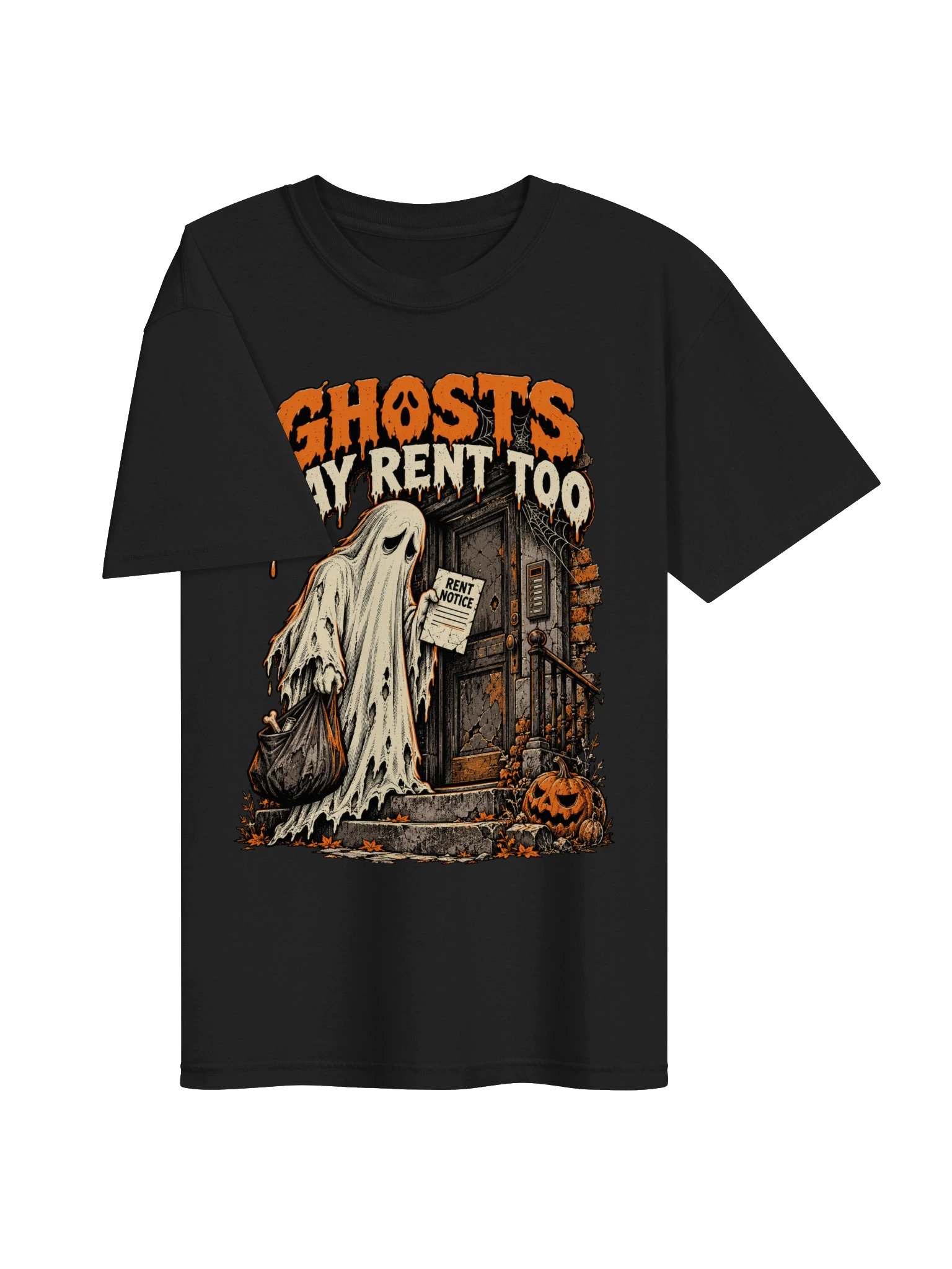 Ghosts Pay Rent Too — Funny Halloween Ghost T-Shirt product image (3)