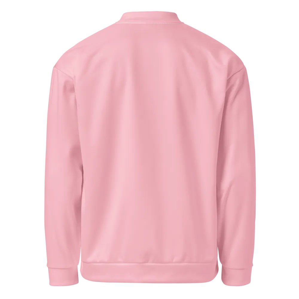 Plain Color Pink Bomber Jacket product image (2)