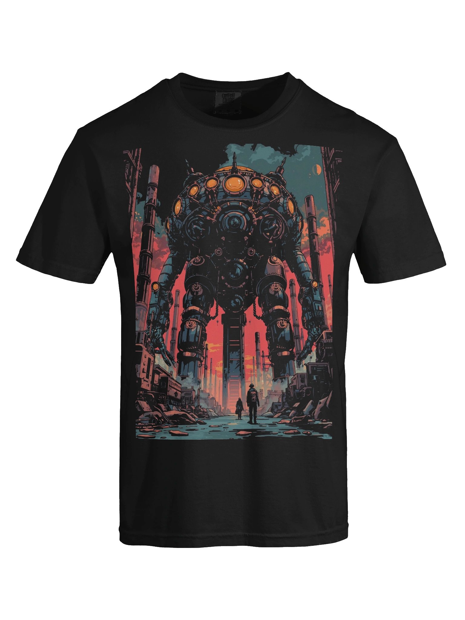 Giant Mech Retro-Futurist Heavyweight T-Shirt product image (2)