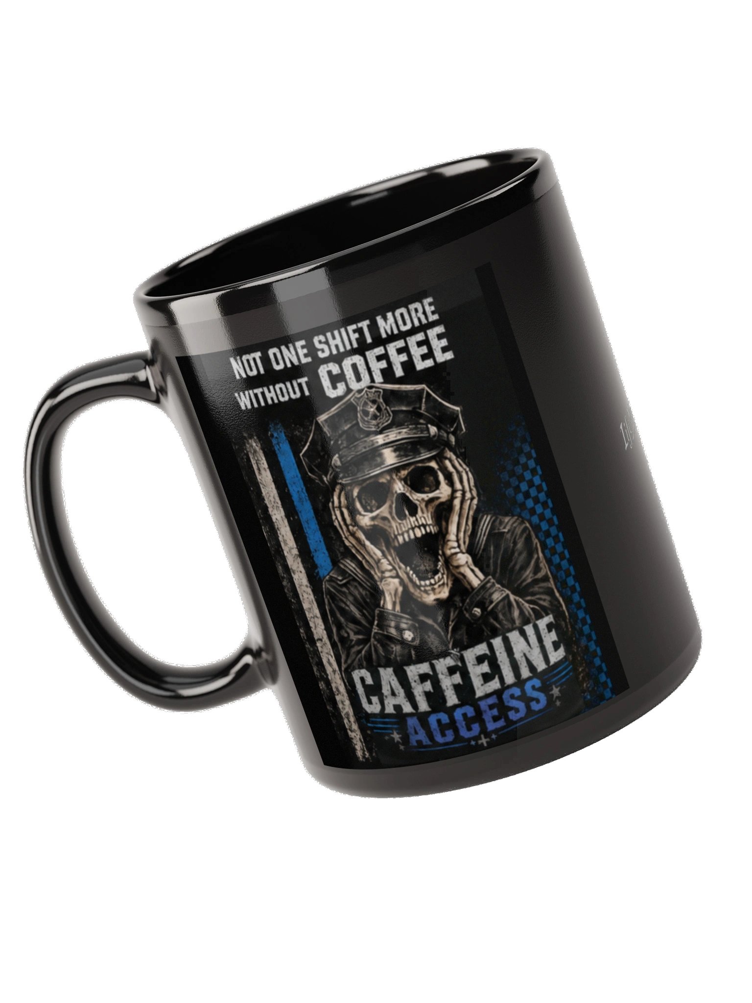 Funny Police Coffee Mug | Thin Blue Line Skull Cup | 11oz & 15oz product image (9)