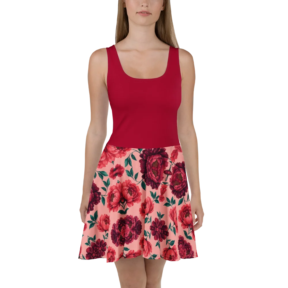 Blush Wine Garden Skater Dress product image (2)