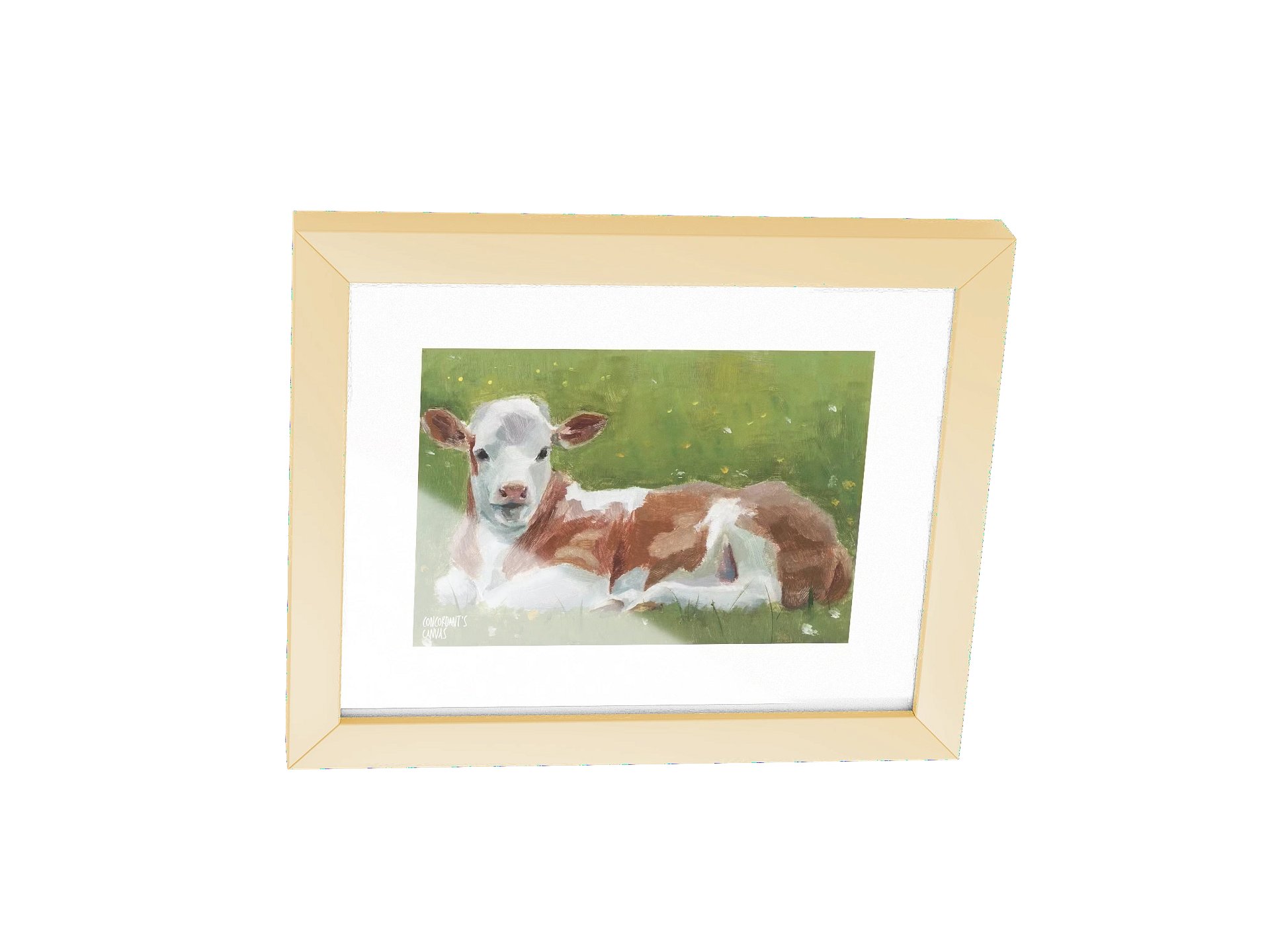 Framed Lavender the Calf - Painted Live 12/08/2025 product image (2)