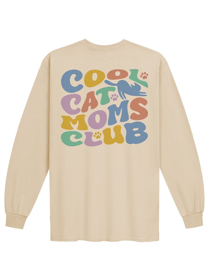Cool Cat Moms Club 2 (Back Print) - Unisex Adult Long Sleeve T-shirt product image (1)