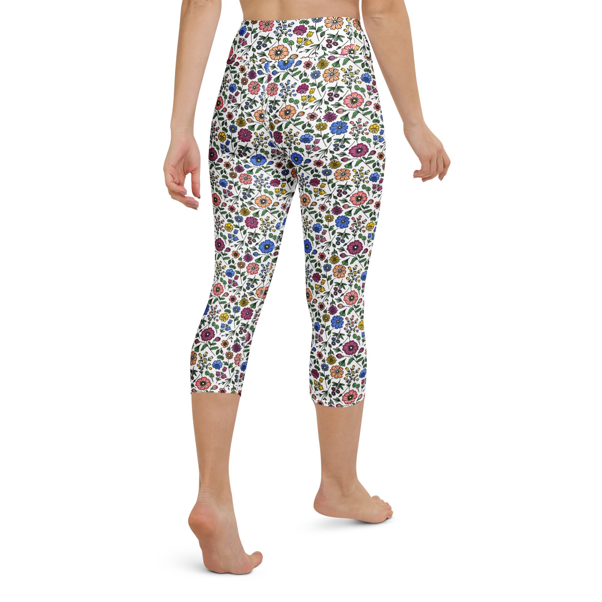 Floral Capri Yoga Pants – High-Waisted, Comfortable & Stylish product image (3)
