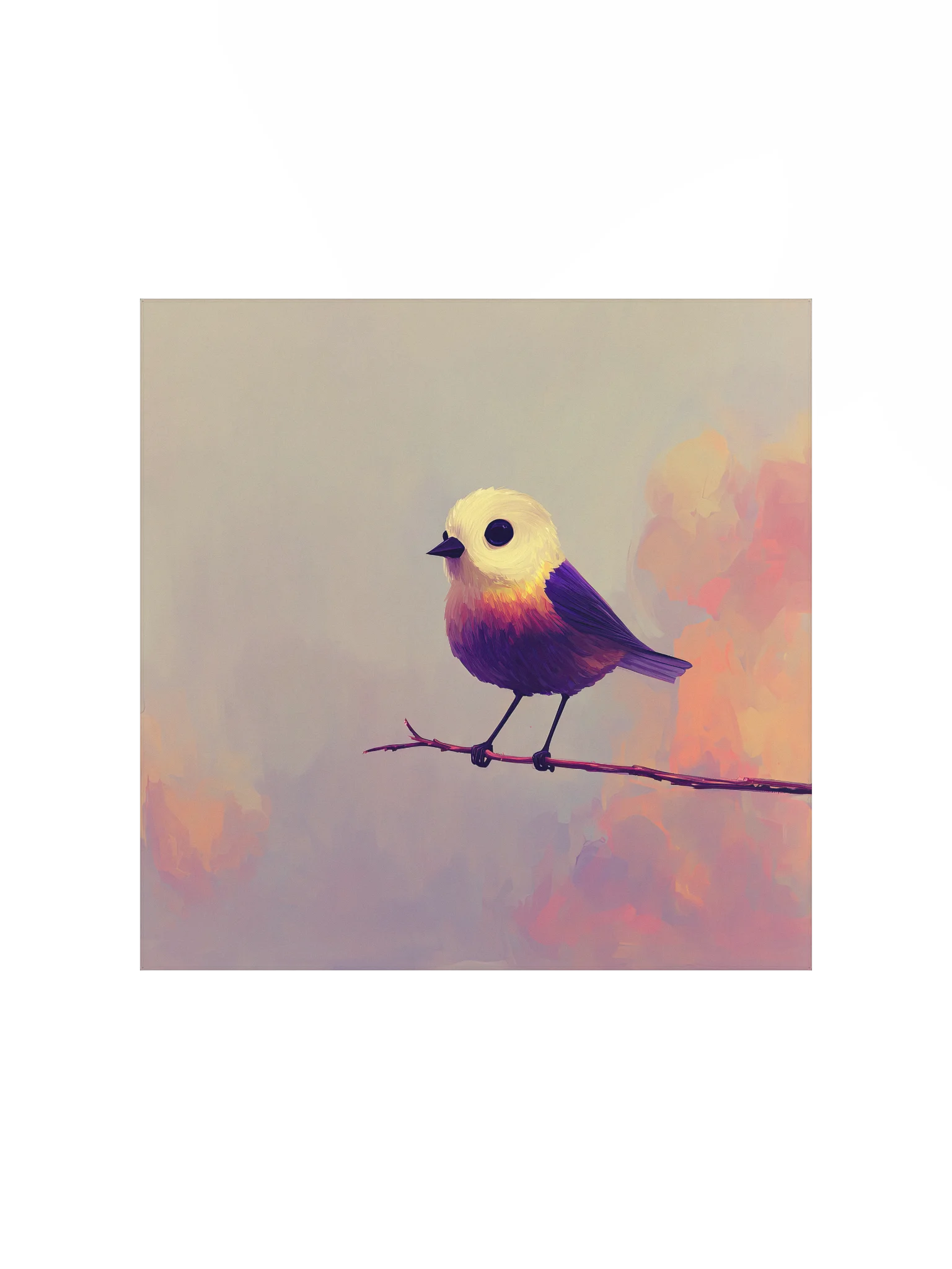 Purple Place: Whimsical Bird on Branch product image (3)