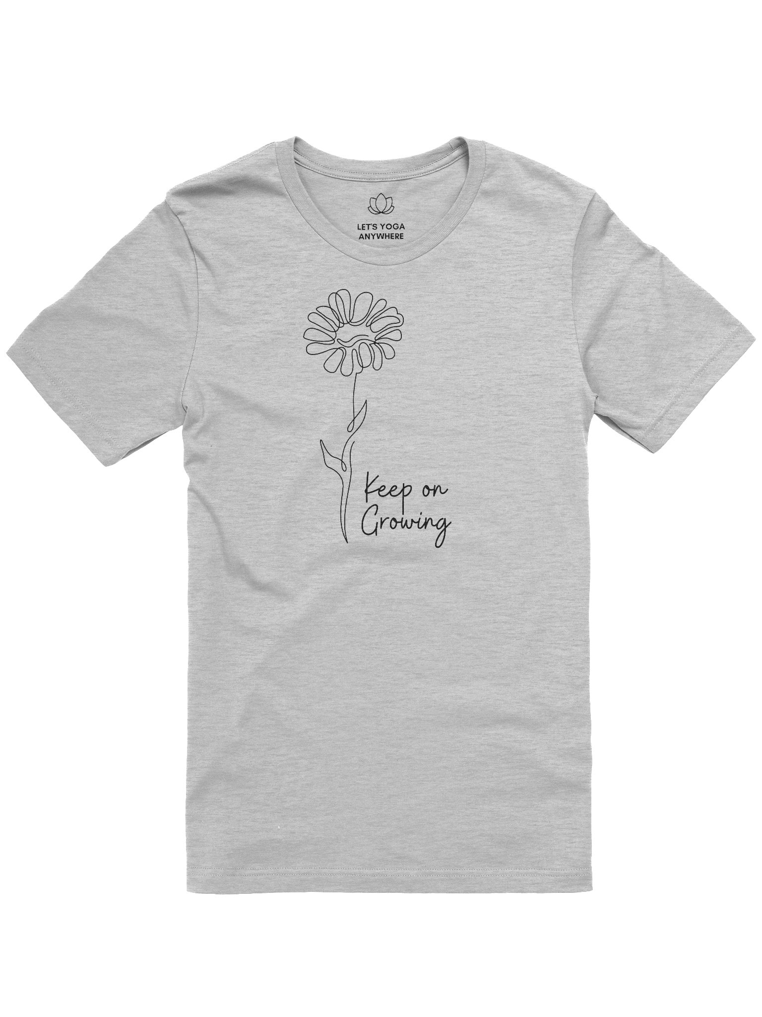 “Keep On Growing” – Chamomile Line Art Supersoft Tee product image (3)