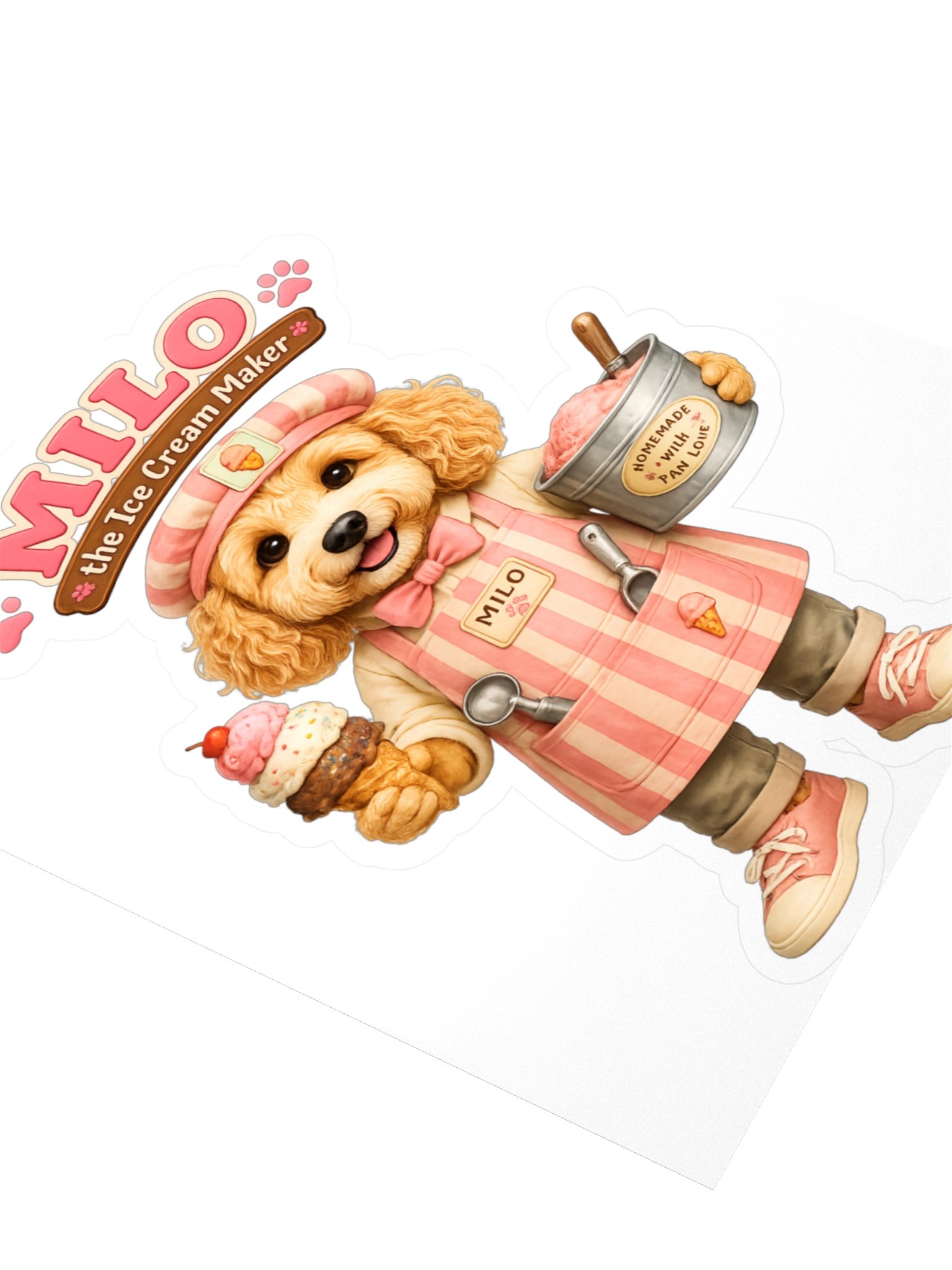 MILO the Ice Cream Maker Dog Sticker product image (3)