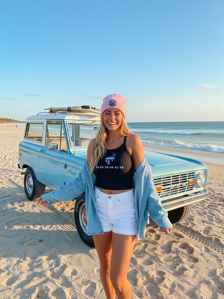 2026 Bronco Beach Bash OBX / Destination Bigfoot Bronco Collab | Full Send Women's Bella + Canvas Micro-Rib Tank Top (Multiple Colors Available) product image (1)