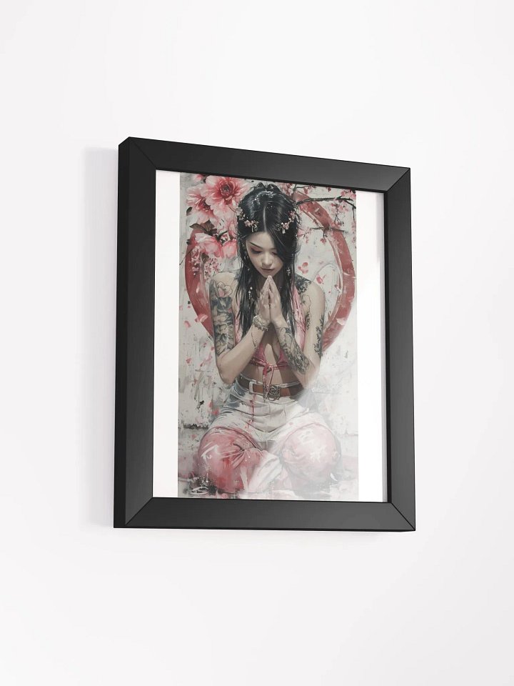Serene Floral Prayer Matte Poster product image (18)
