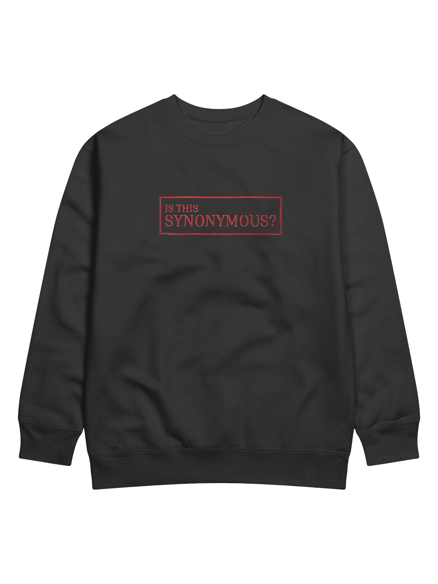 IS THIS SYNONYMOUS? Embroidered Crewneck Sweatshirt product image (1)
