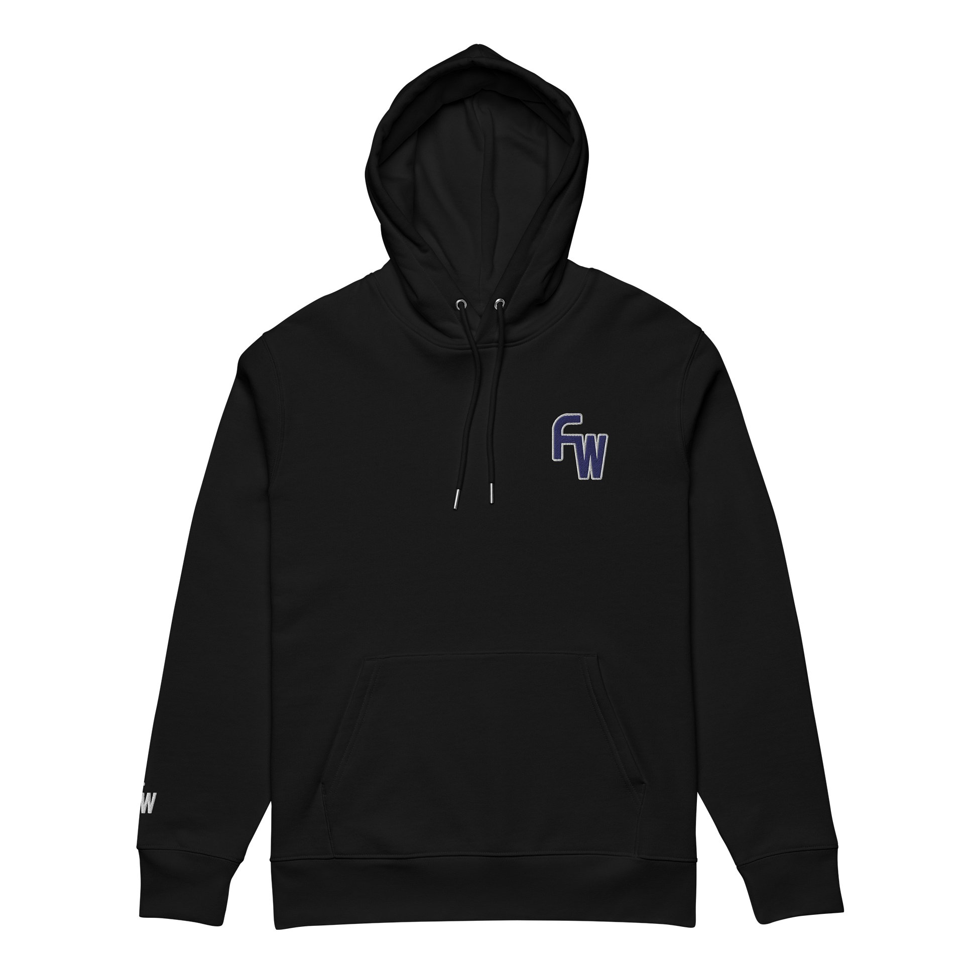 Embroidered Monogram Hoodie in Black with Backprint product image (7)