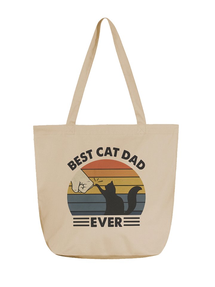 Cat Themed Tote Bag for Cat Dads – Best Cat Dad Ever Gift Idea product image (1)