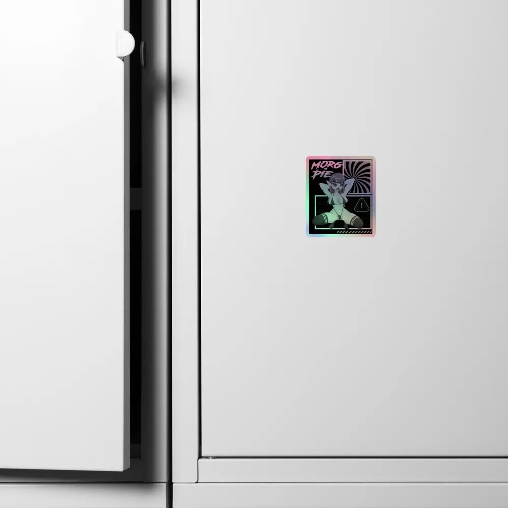 Holo B&W Squat Sticker product image (4)