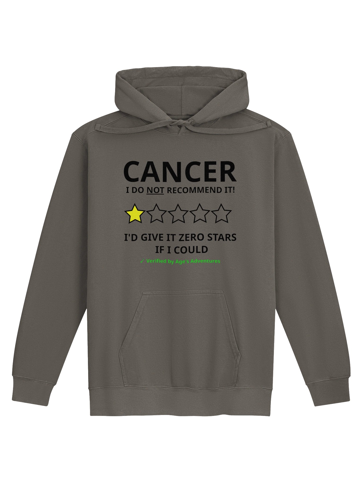 The "Zero Stars" Cancer Review Premium Hoodie product image (1)