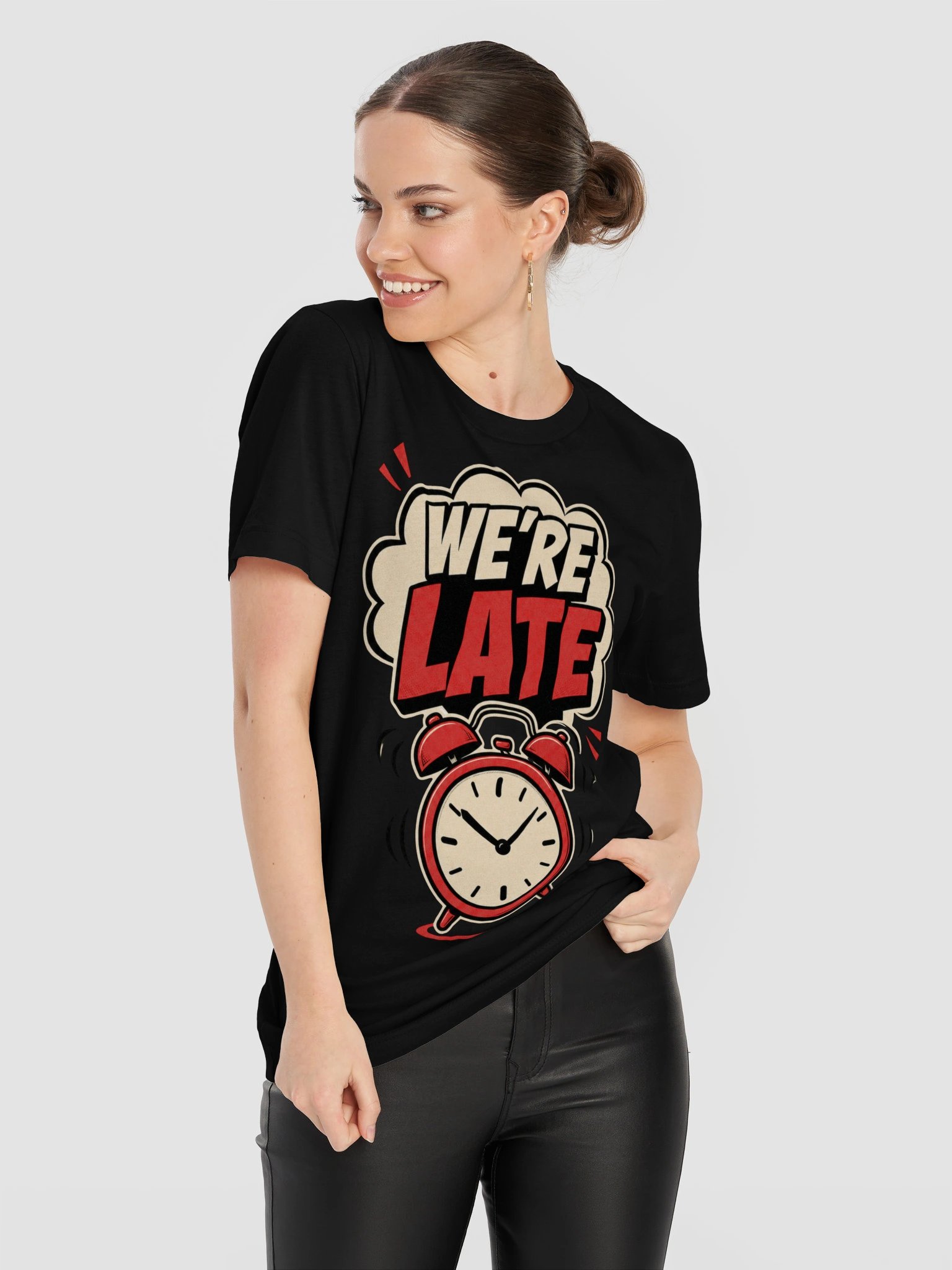 We’re Late Retro Alarm Graphic Tee product image (11)