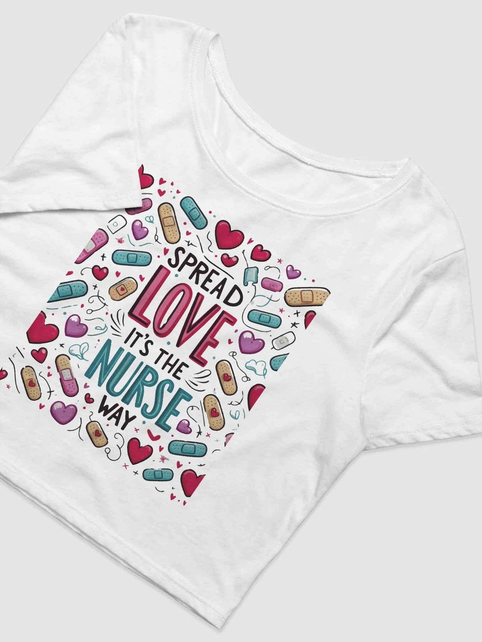 NURSE LOVE BAND-AID Crop Tee product image (6)