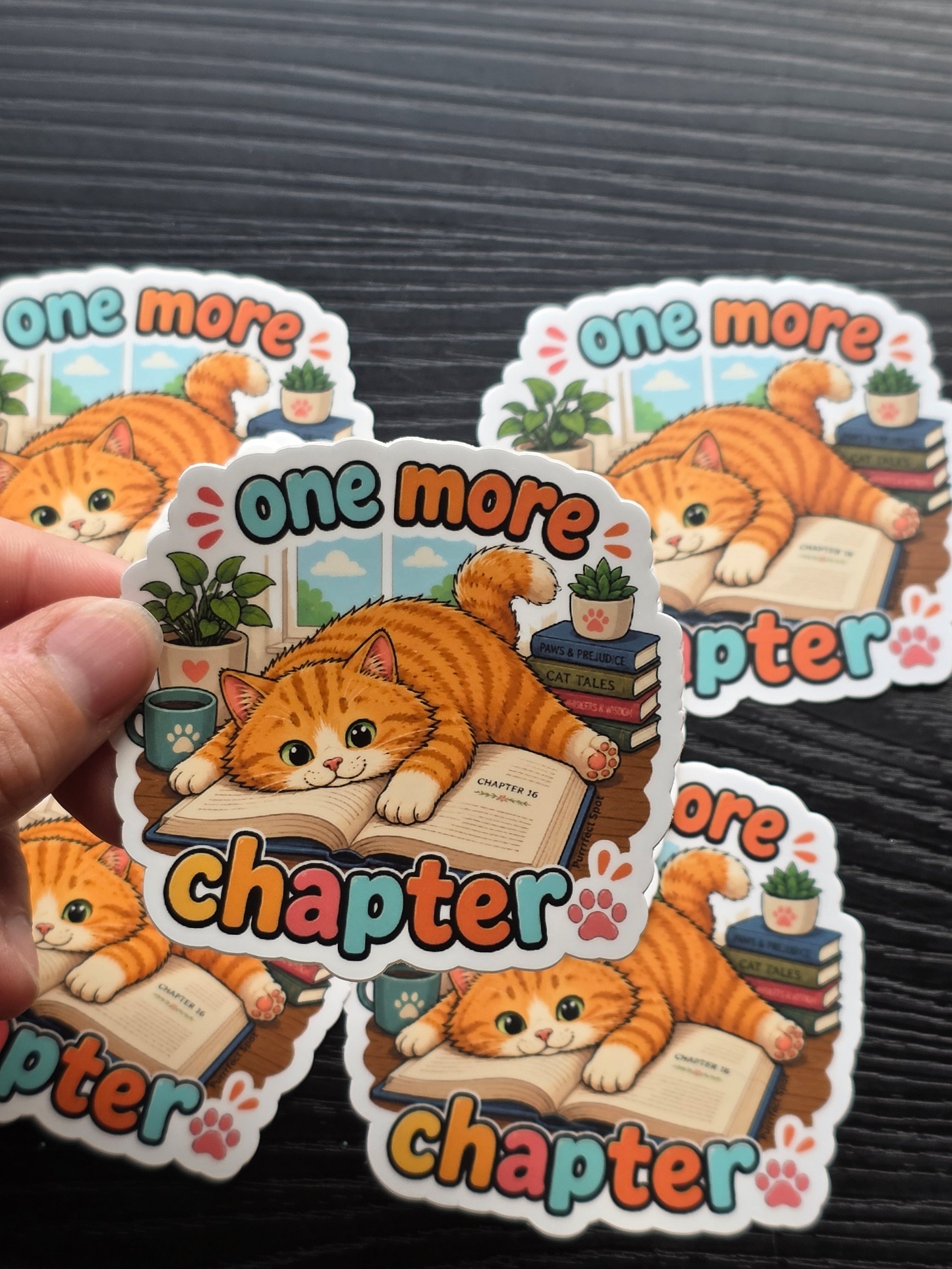 One More Chapter Orange Cat Sticke4 product image (1)