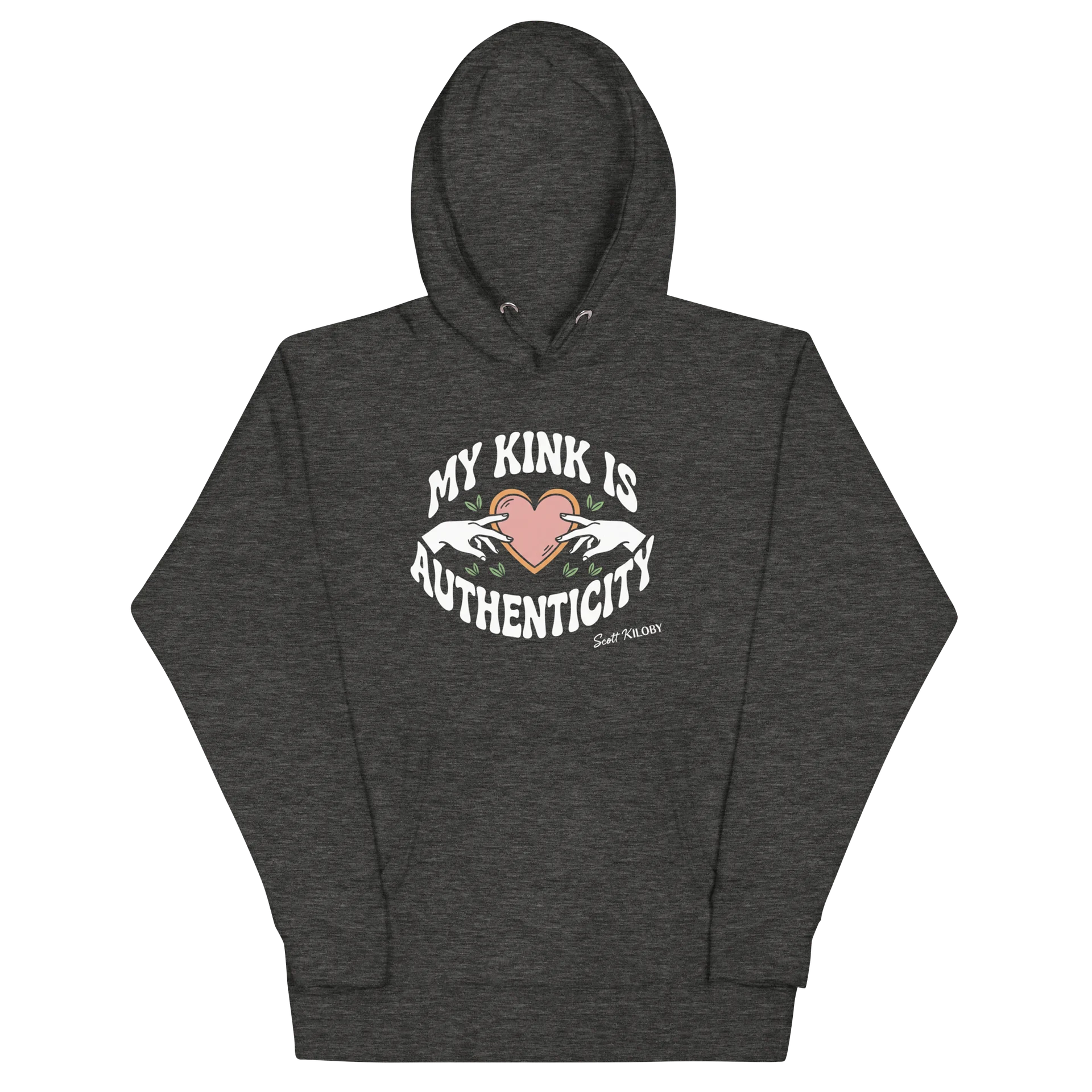 “My Kink Is Authenticity” Charcoal Heather Unisex Hoodie product image (2)