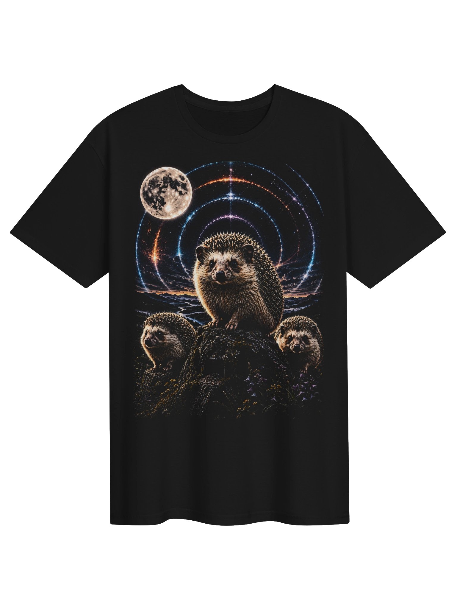 Hedgehog Howling Moon Tshirt | Unexpected Legends Shirt product image (1)