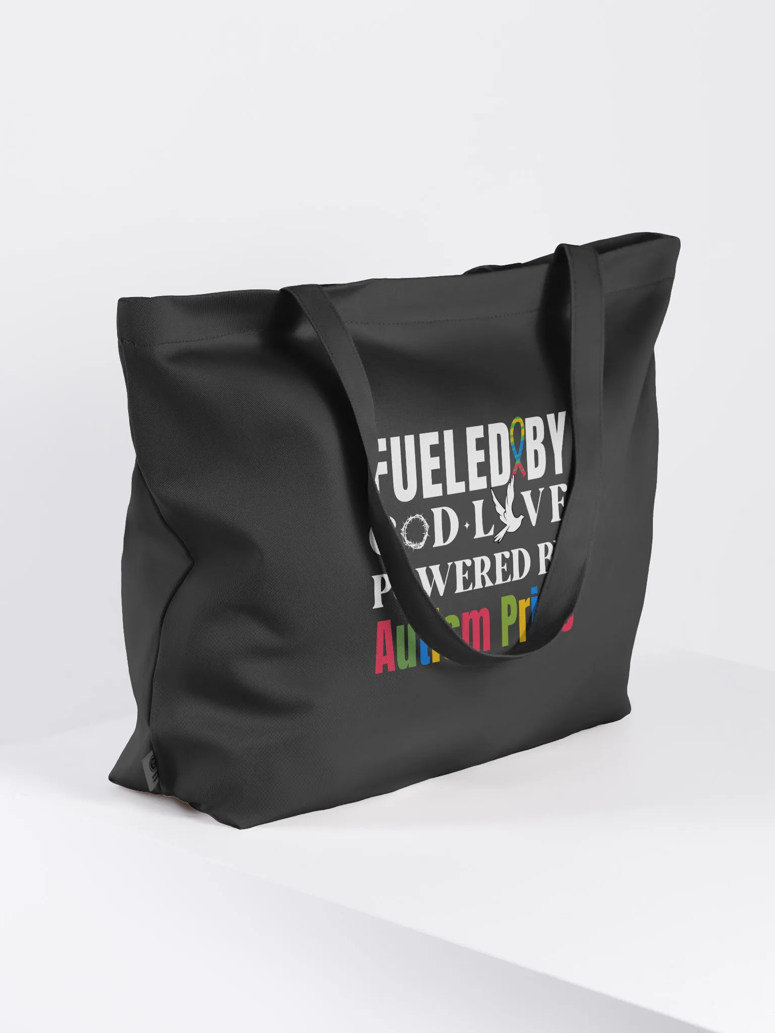 Fueled By God, Powered By Autism Pride, Autism Eco Tote Bag product image (3)