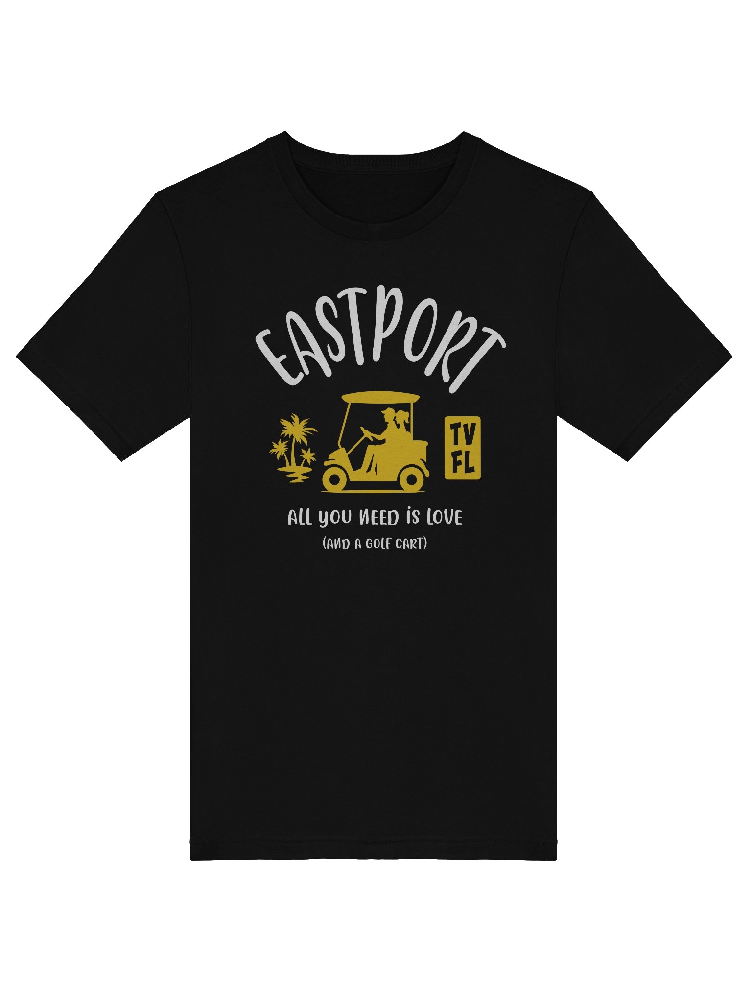 Eastport TV Florida USA Golf Cart Design T-shirt product image (31)