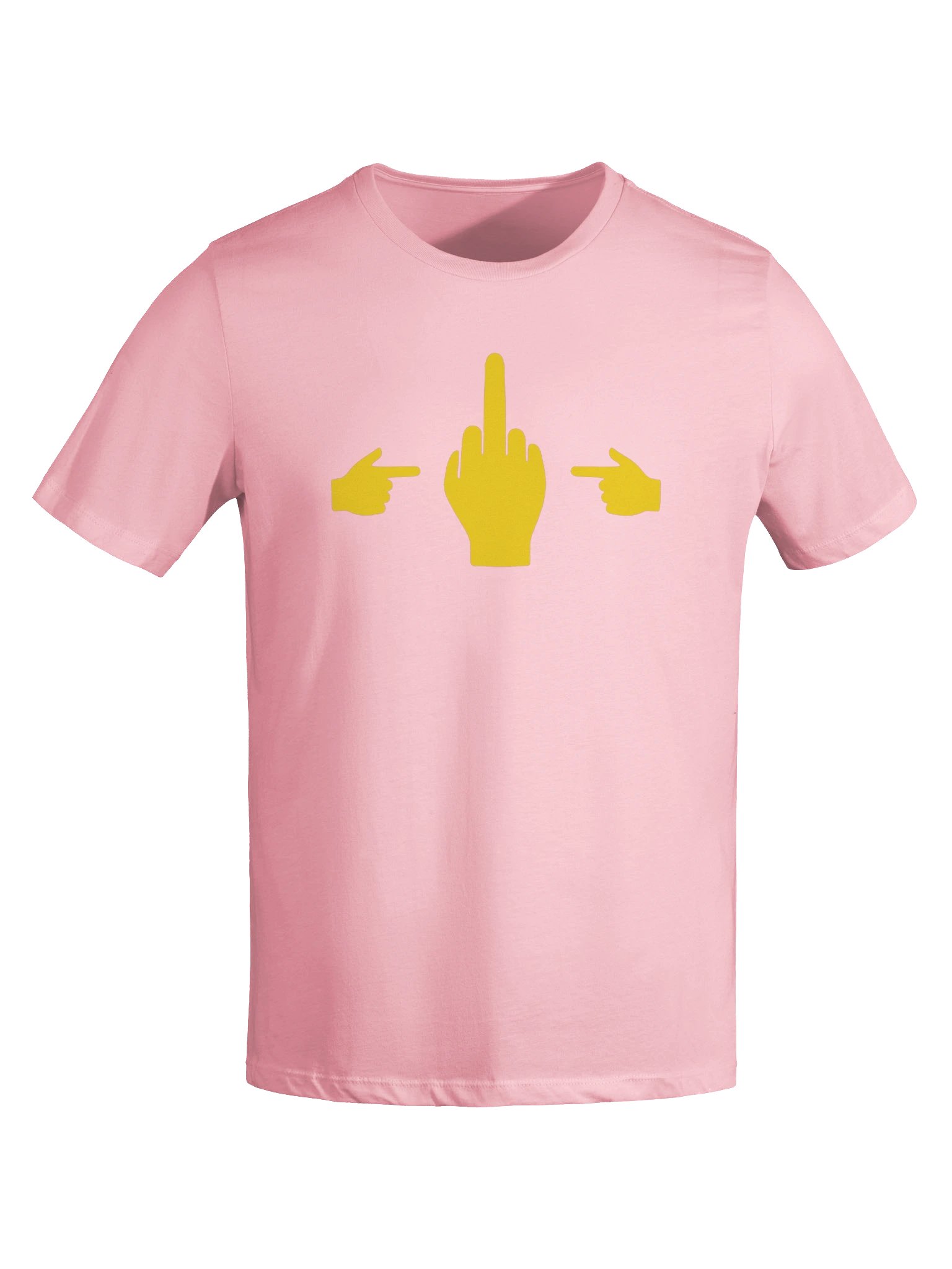No Middle Finger Point ShopCo Yellow Women’s Pink Tee product image (7)
