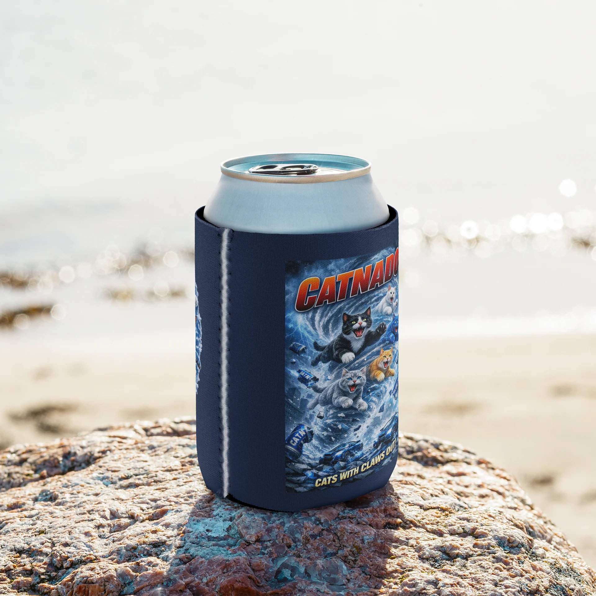 Catnado Blue fuel Can coozie product image (8)
