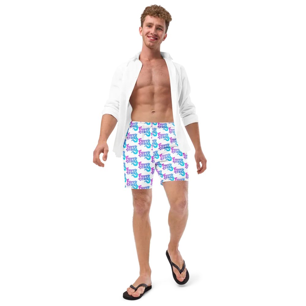 Furry Trash Swimtrunks – Bubble Logo (Twilight on White) product image (11)