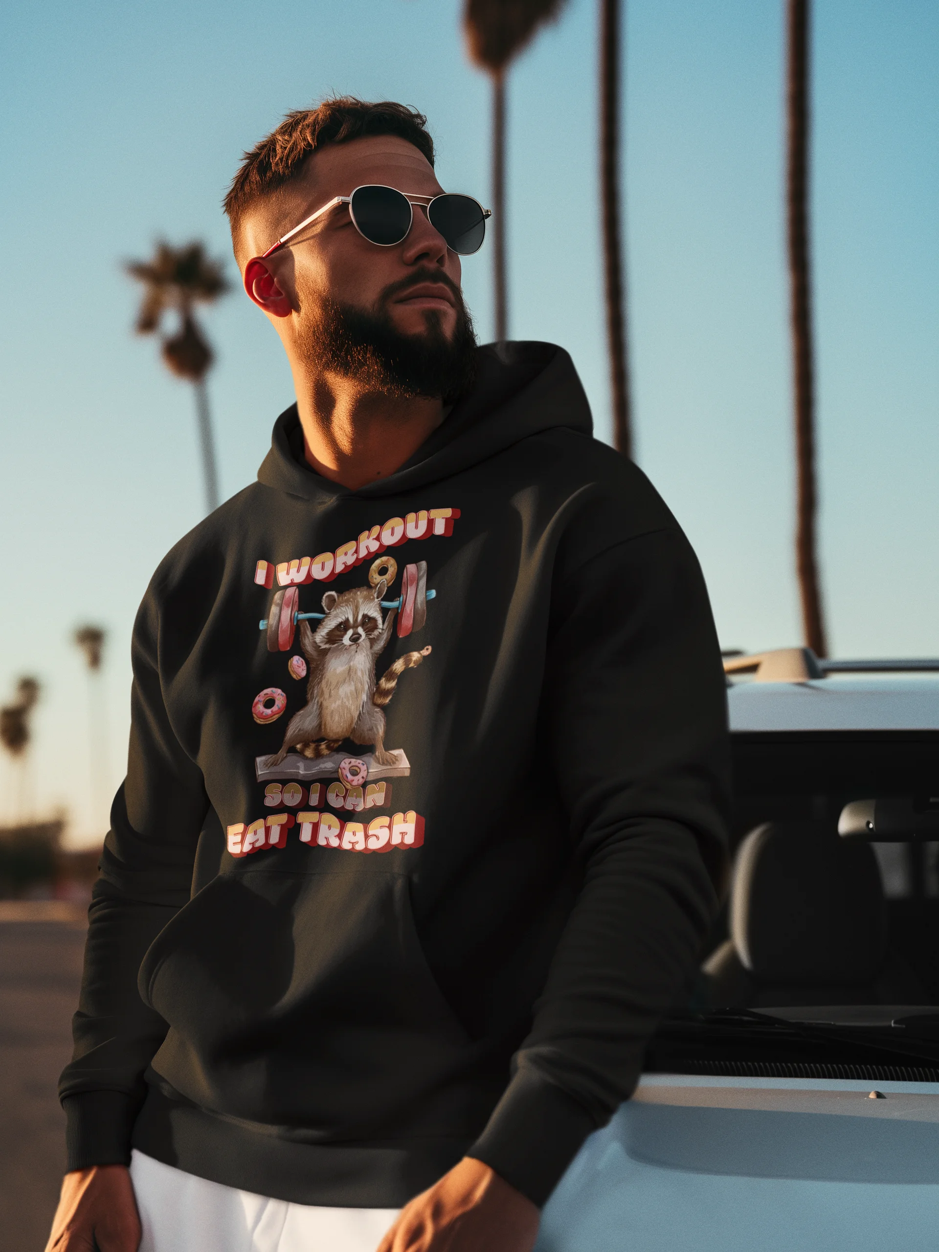 I Workout So I Can Eat Trash - Hoodie ( Unisex ) product image (3)