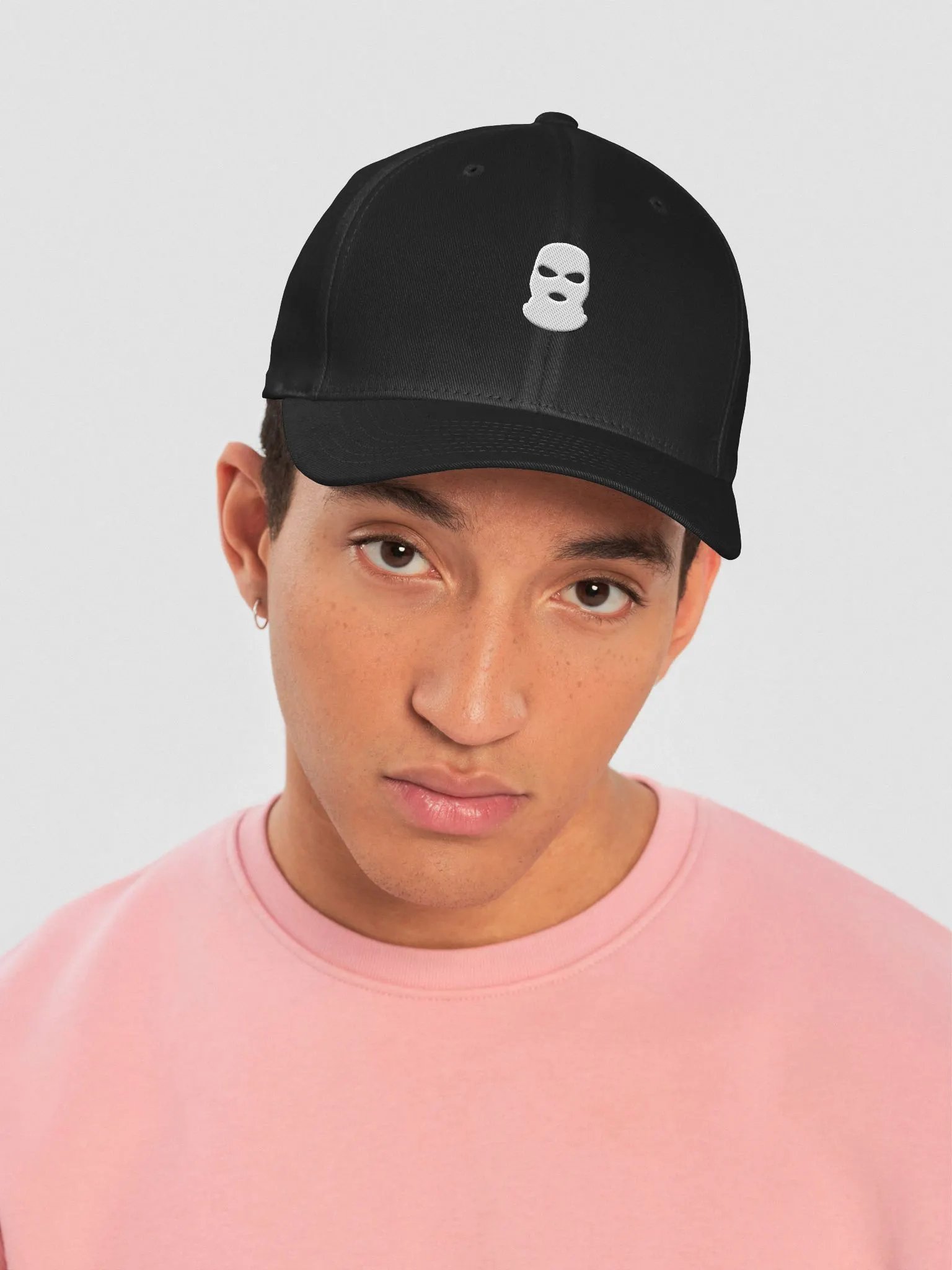 WHITE BOOGIE GOON Flexfit Structured Fitted Cap product image (1)