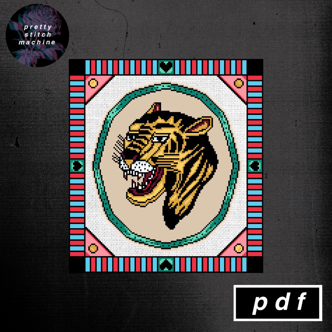 Bert Grimm Traditional Tiger with Folk Art Frame Pattern product image (2)