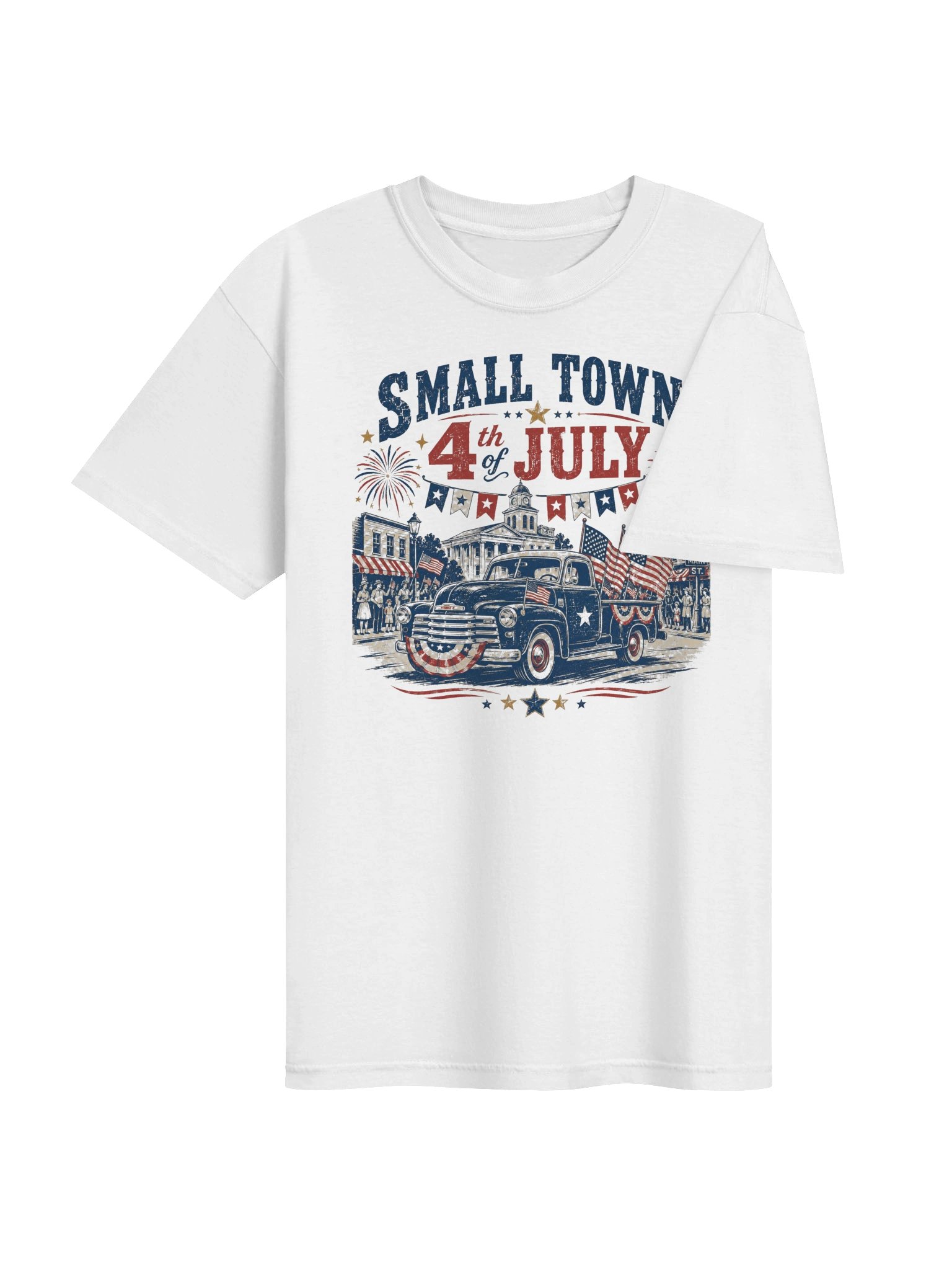 Small Town 4th of July T-Shirt | Vintage Patriotic Parade Tee product image (8)