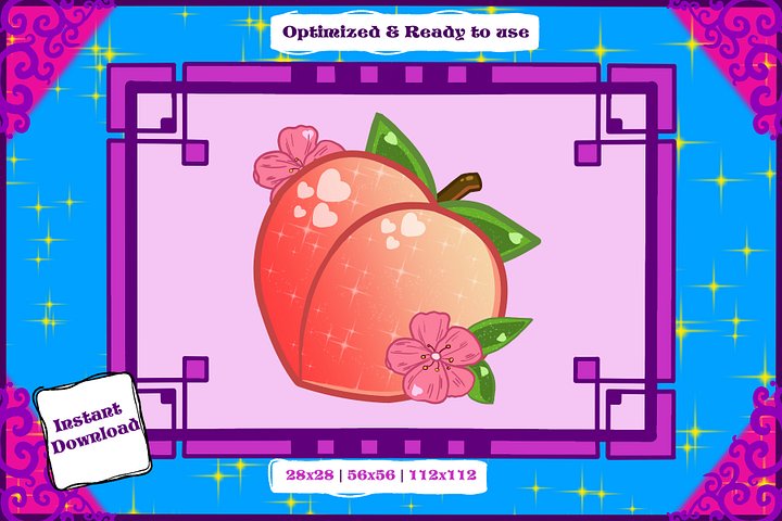 Sparkly Peach emote product image (1)