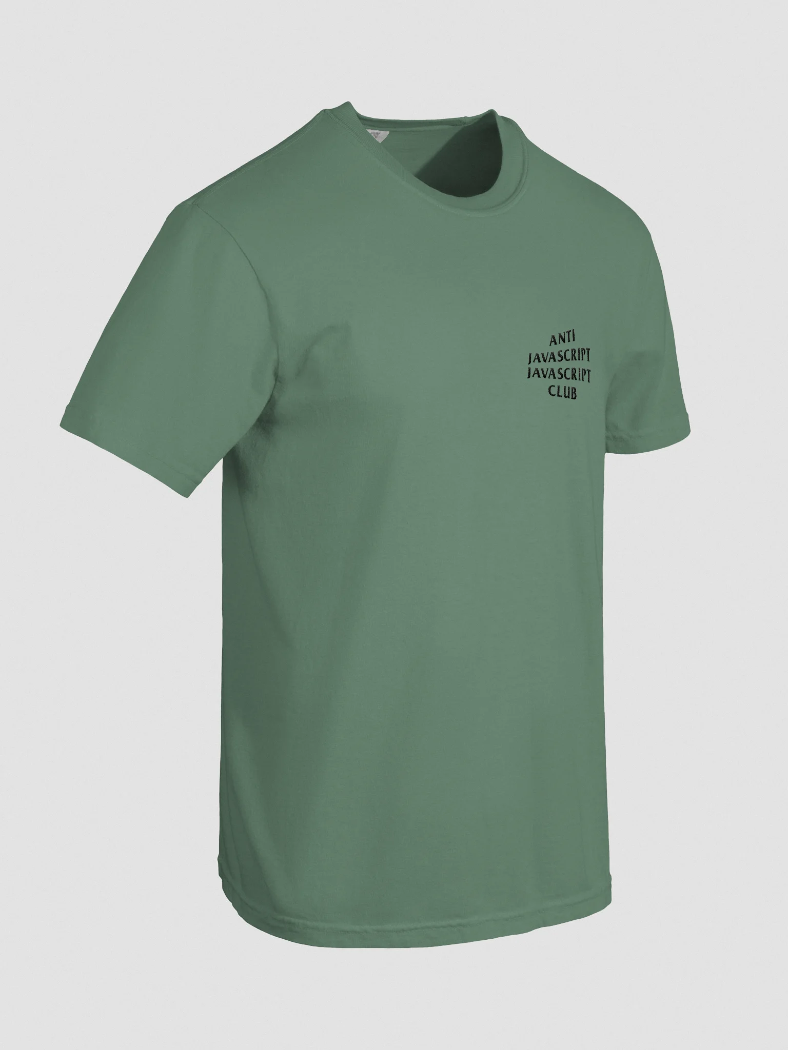 Anti JavaScript JavaScript Club Embroidered (Black Thread) Comfort Colors Tee product image (6)
