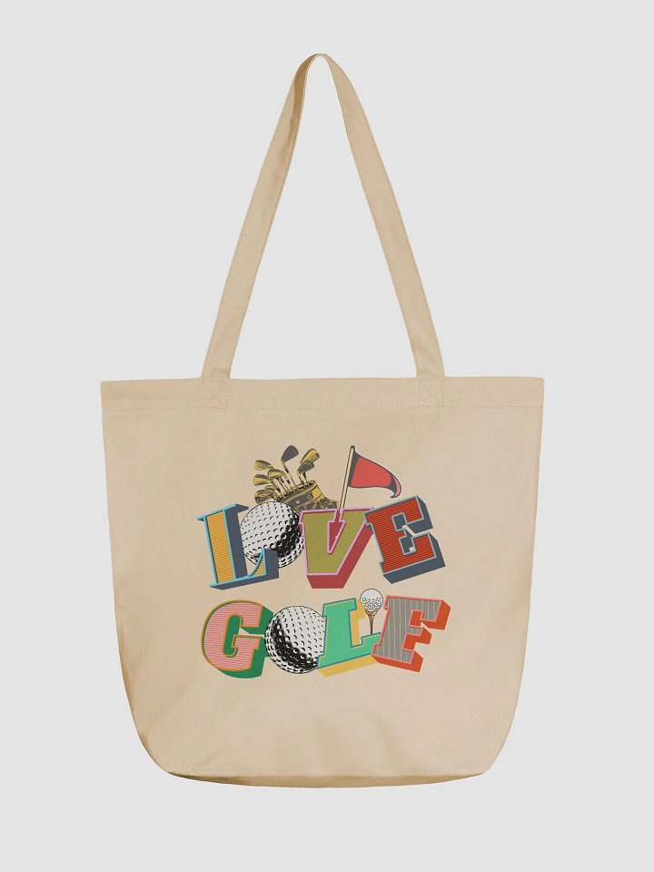 Love Golf Block Letter Eco-Friendly Tote Bag product image (2)