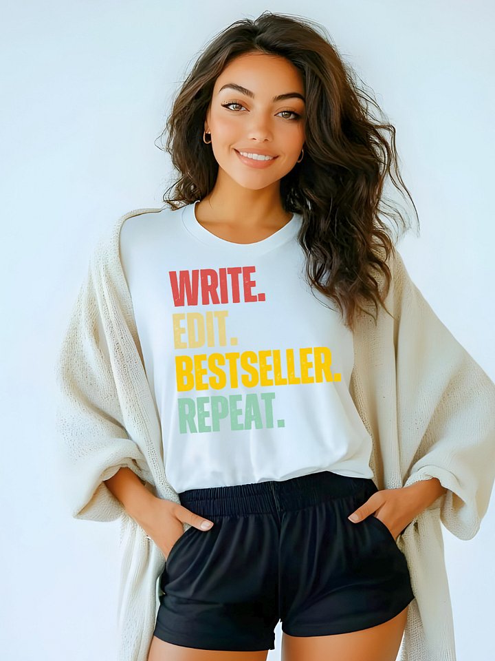 Write. Edit. BestSeller. Repeat. Tee product image (1)