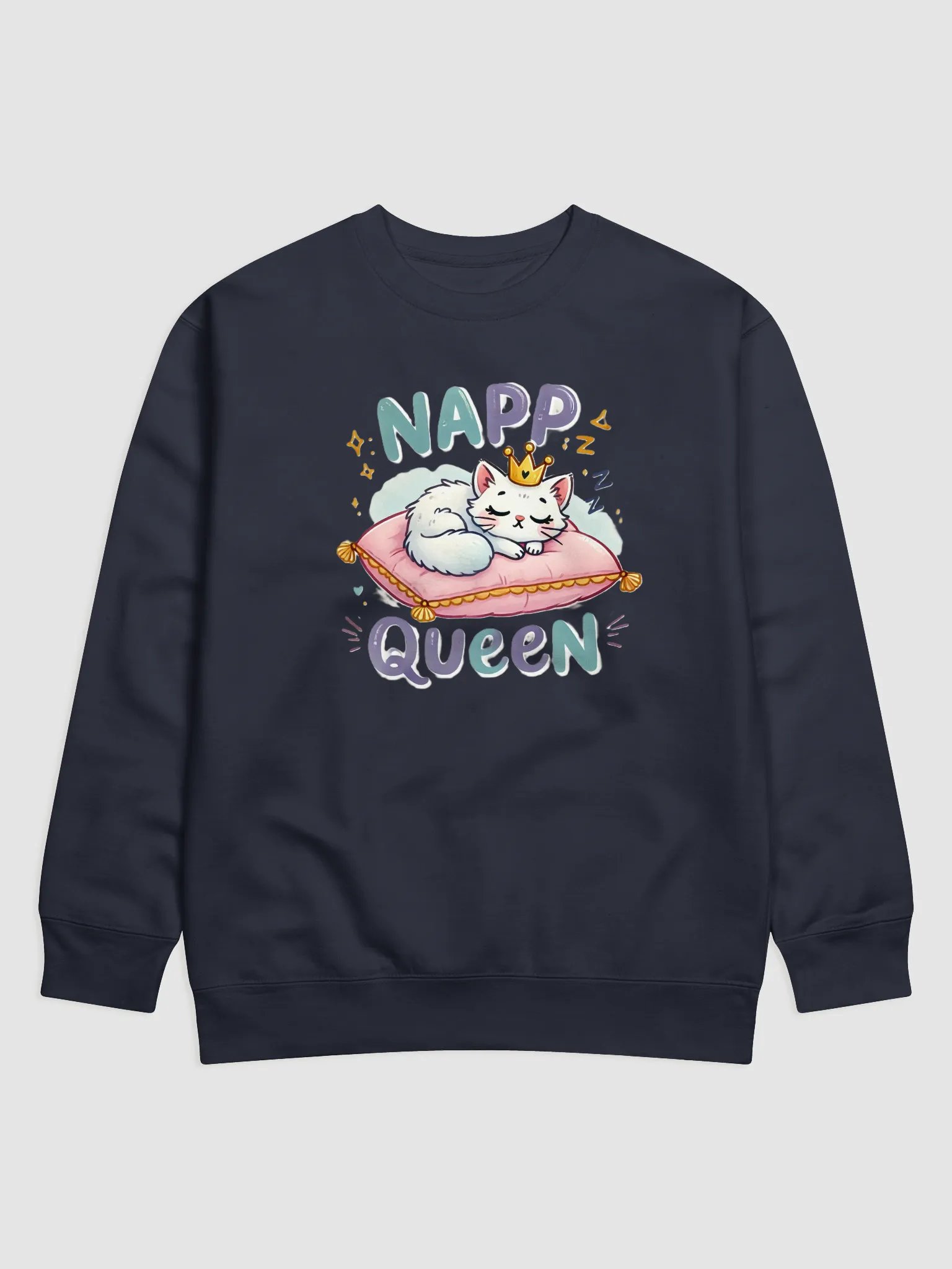 Napping Queen Cat Sweatshirt product image (3)