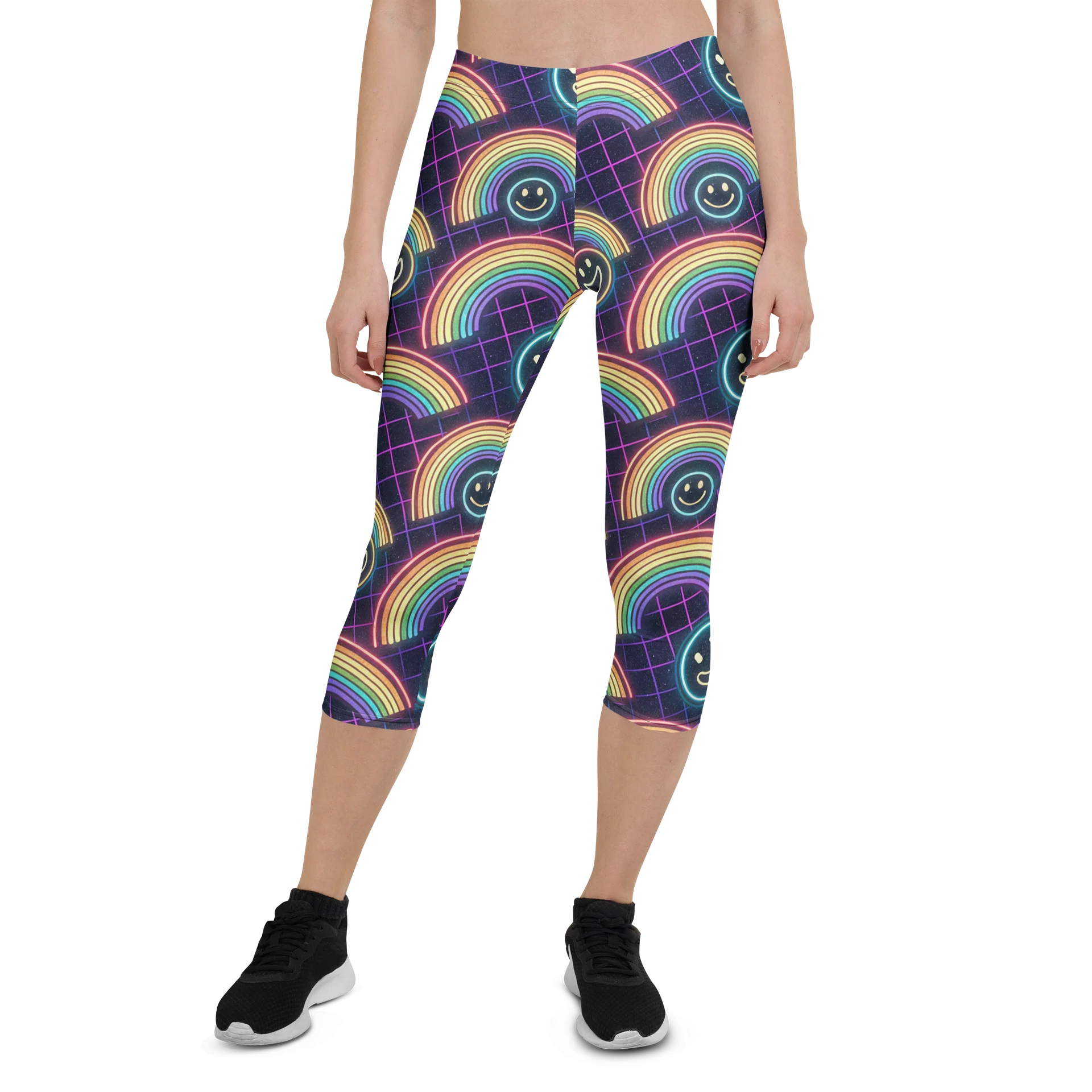Rainbow Smile Capri Leggings product image (1)