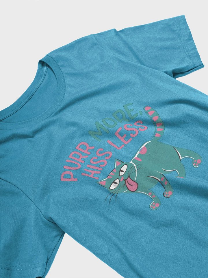Purr More, Hiss Less Funny Cat T-Shirt product image (2)