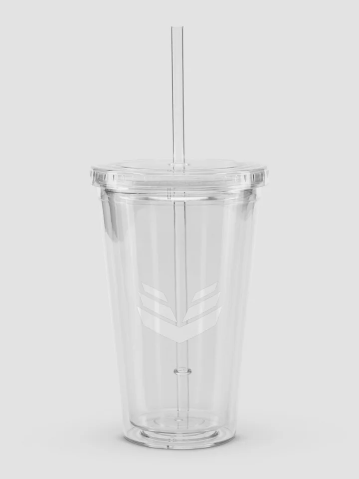 Double Wall Clear Plastic Tumbler - White product image (1)