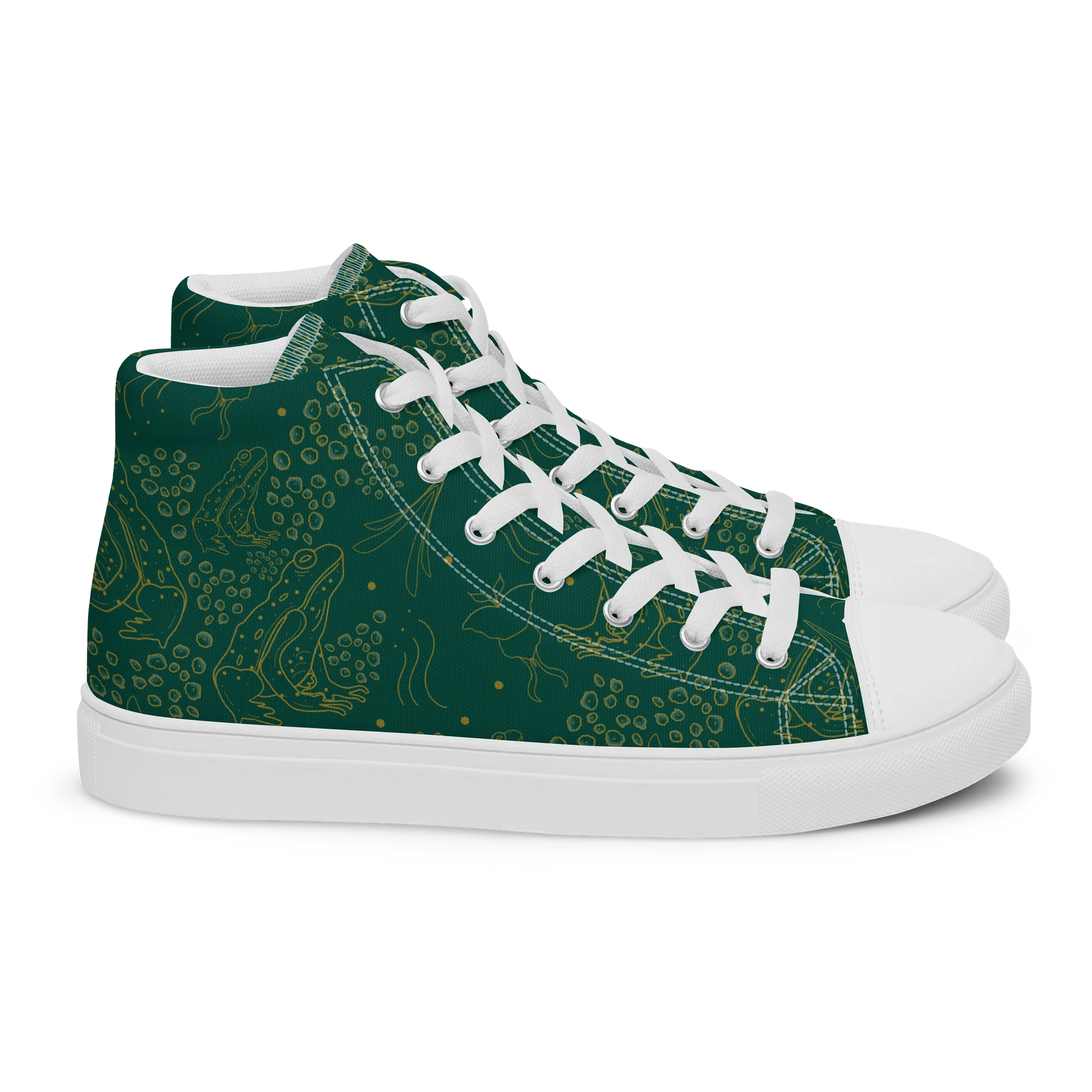 Fables in Gold Women’s High Top Canvas Shoes product image (5)
