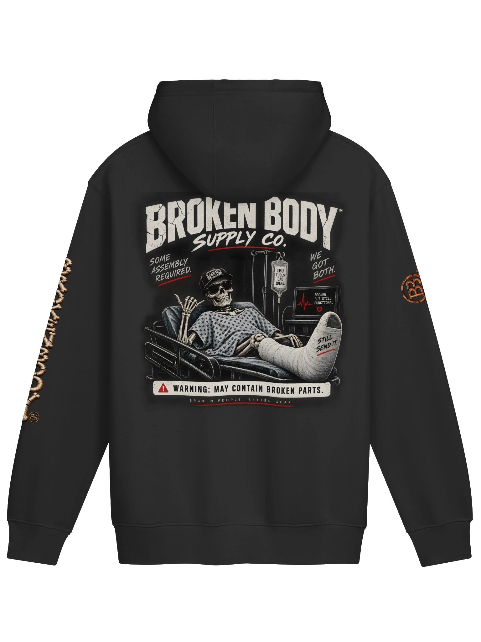 Funny Surgery Recovery Hoodie — Still Functional, May Contain Broken Parts | Broken Body™ product image (3)