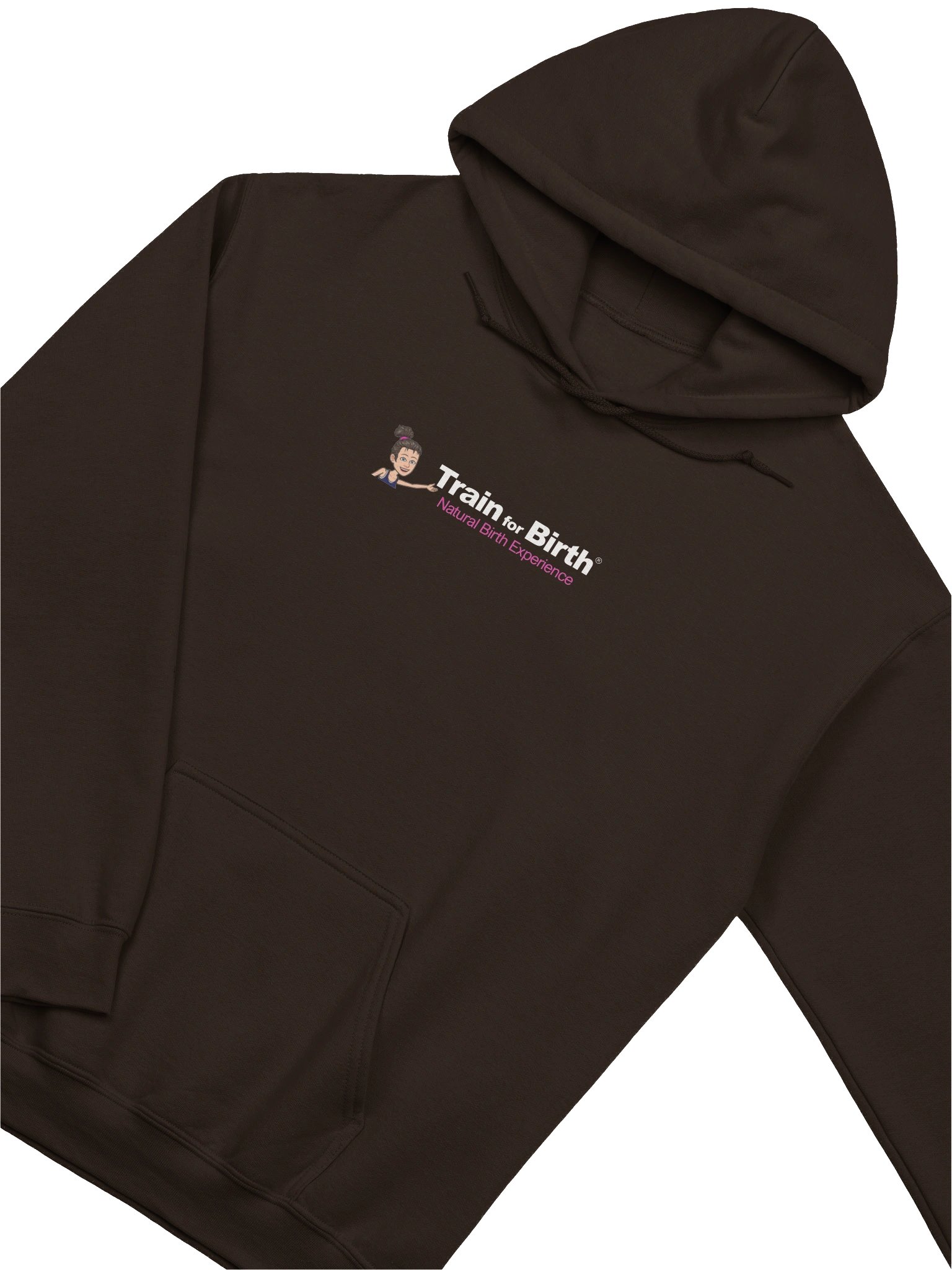 Train for Birth® Gildan Classic Dark Chocolate Hoodie product image (3)