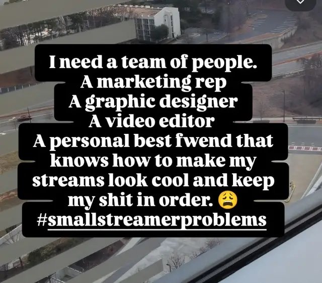 CEO • Editor • Marketing • Emotional support department Applications open but salary is vibes only #smallstreamer #contentcreatorlife #streamerproblems #twitchstreamer #solocreator