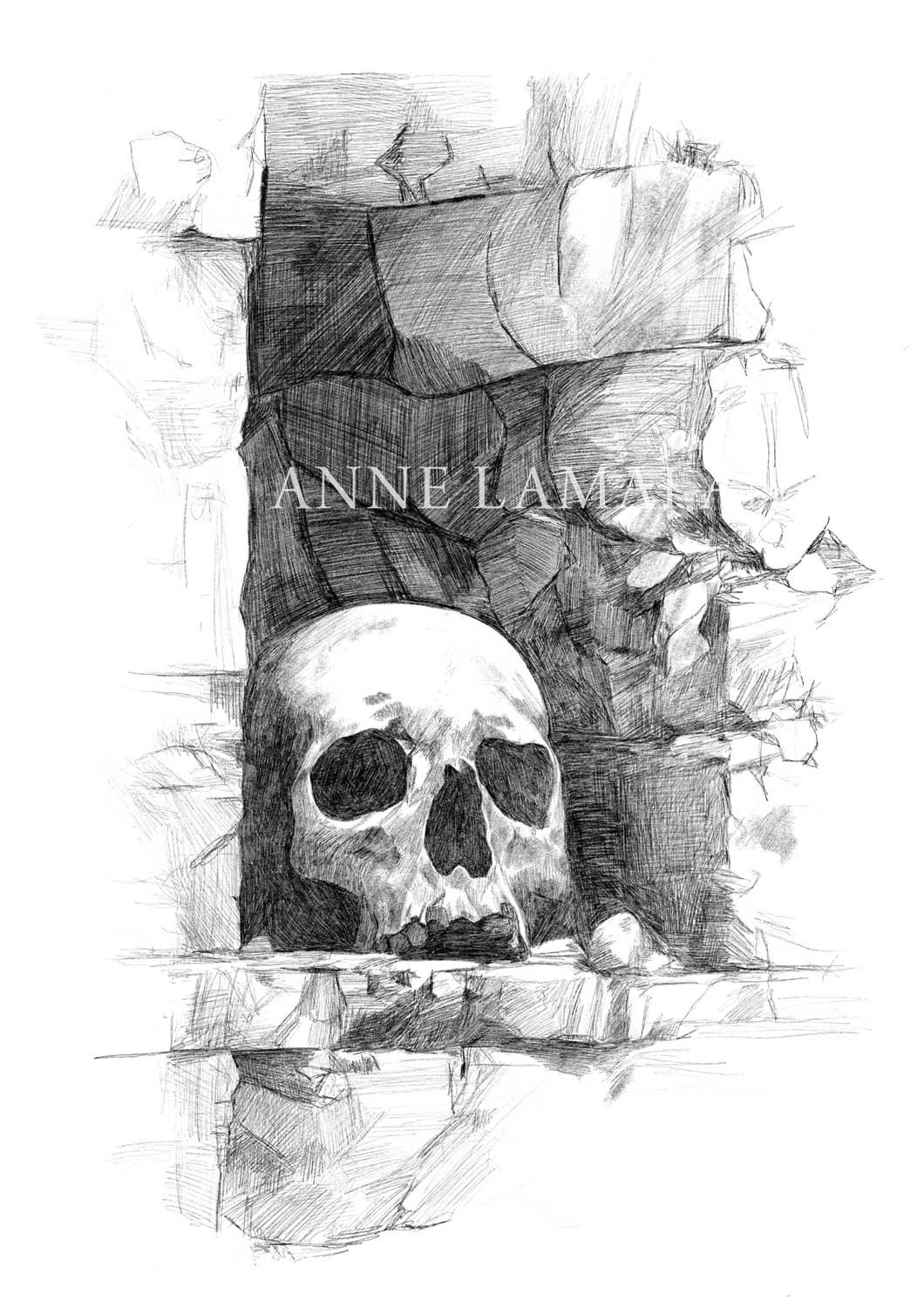 Skull in Alcove | The Heart of Shadow Art Print product image (1)