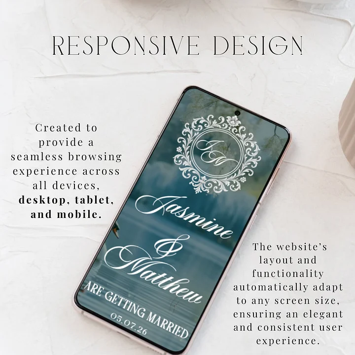 Vintage Old Money Wedding Website Template | Elegant Canva Wedding Website + Embedded RSVP | Luxury Classic Wedding Invite product image (2)