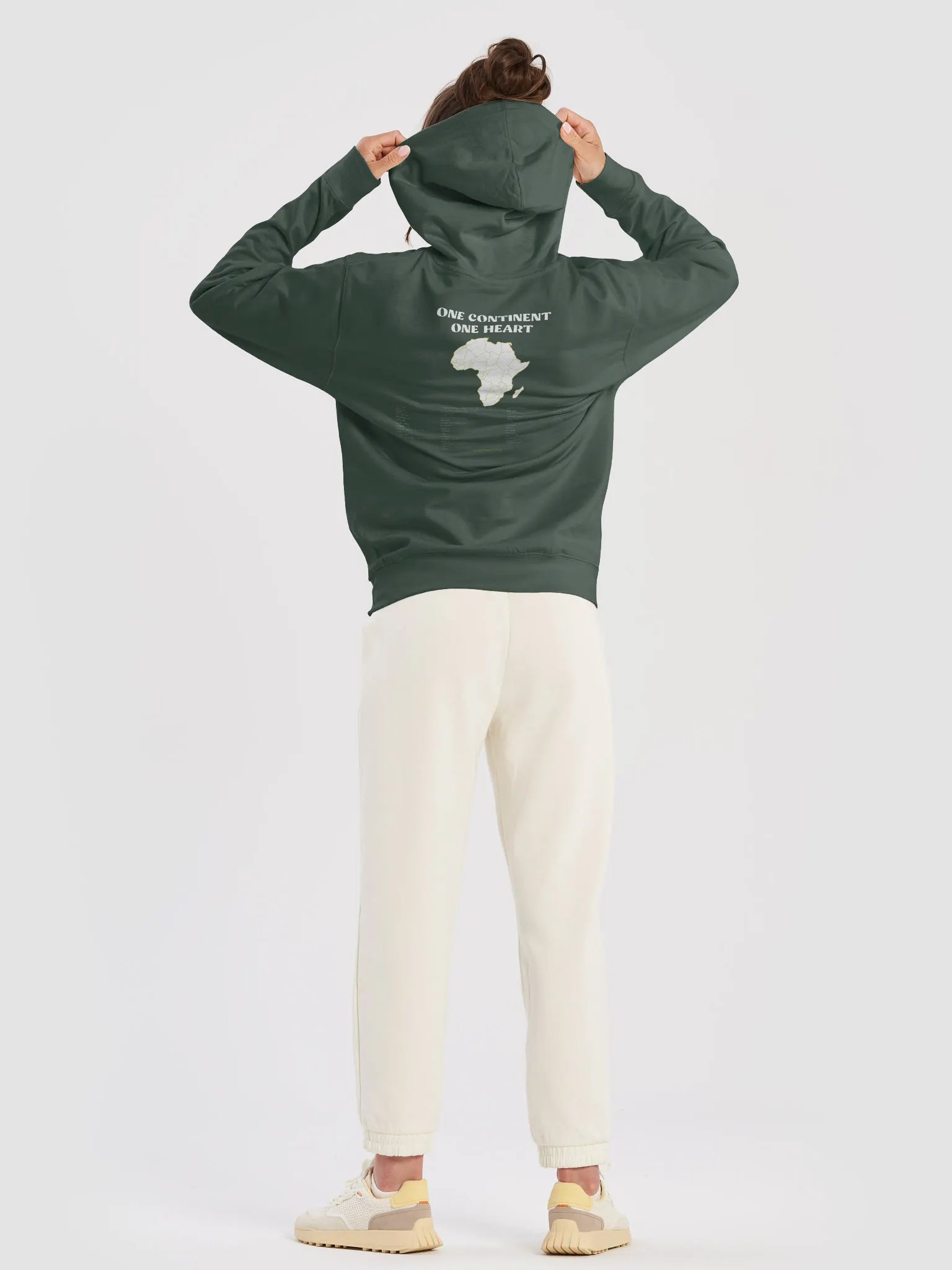 Africa United Midweight Hoodie – Unisex Sustainable African Map Sweatshirt product image (7)